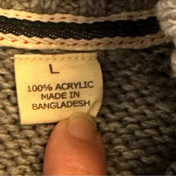 Weatherproof Vintage | Gray Shaw Collar Fair Isle Sweater - Picture 7 of 8